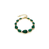Pulseras y tobilleras de lágrima de cristal para mujer