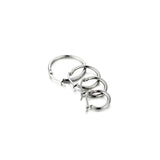Aretes de argollas de acero inoxidable para mujer