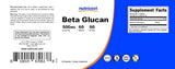 Nutricost Beta Glucan 500 mg 1,3D Glucan, 60 cápsulas