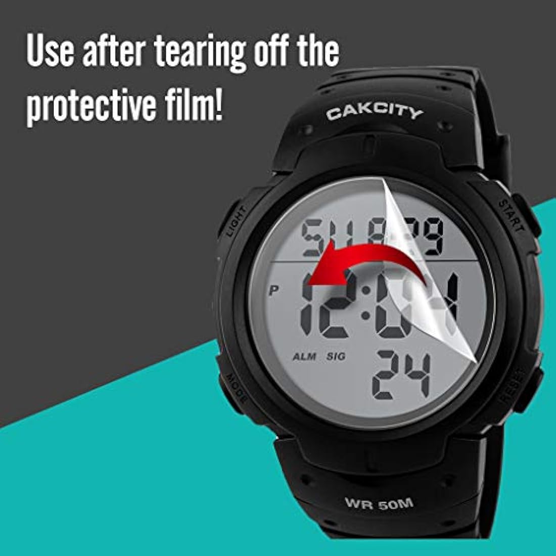 Reloj deportivo digital para hombre con pantalla LED