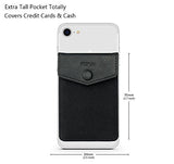 Frifun - Cartera de piel autoadhesiva para tarjetas de crédito, Negro