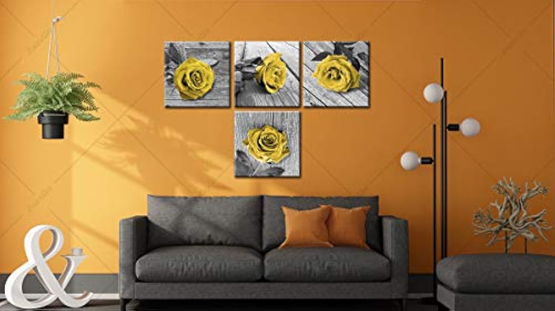 JiazuGo - Lienzo decorativo de pared 4 piezas