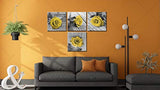 JiazuGo - Lienzo decorativo de pared 4 piezas