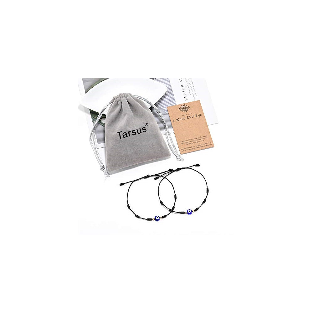 Pulseras y tobilleras de mal de ojo 7 nudos