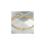Pulseras de oro amarillo de 14 quilates entrelazada