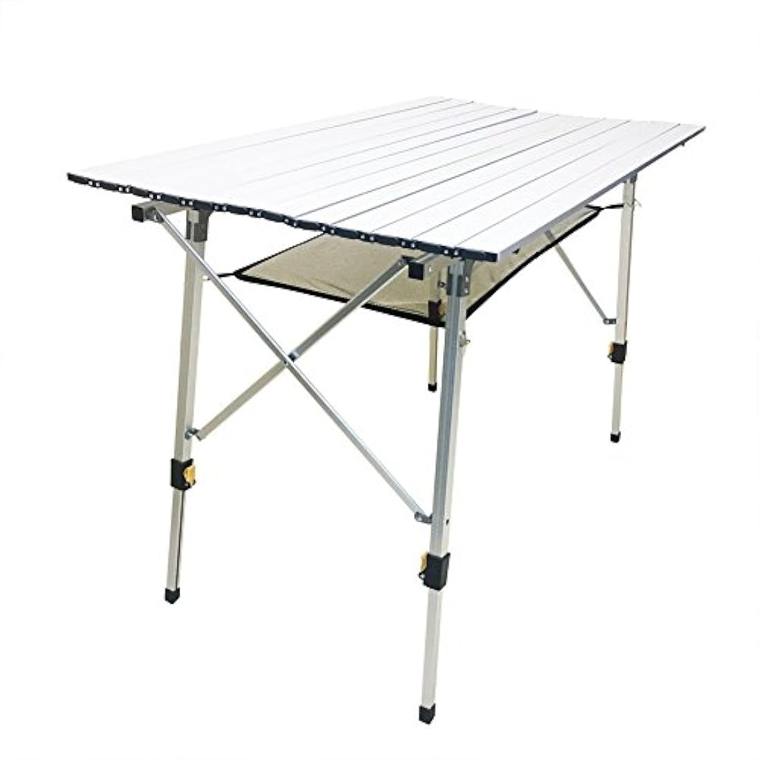 Mesa plegable de aluminio ajustable en altura para acampar