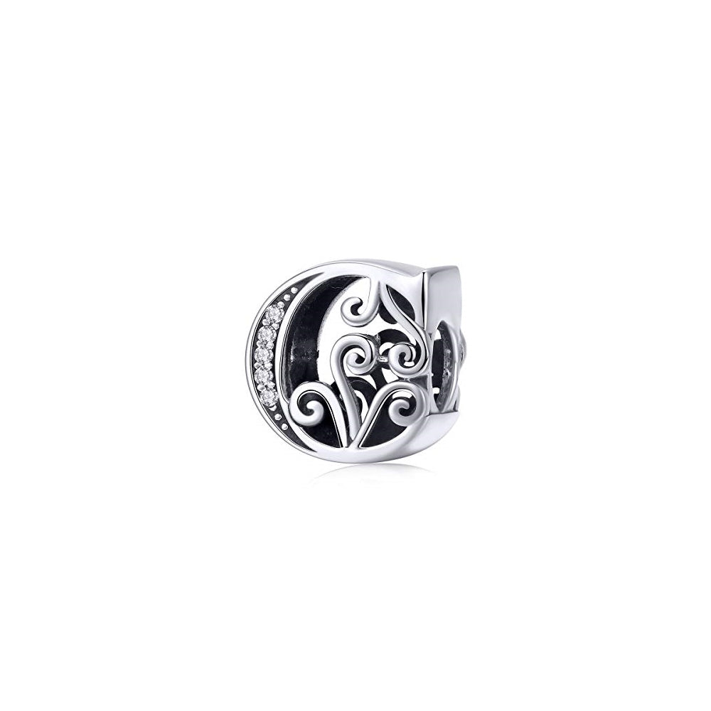 Dijes y Medallas de plata esterlina con forma de letra