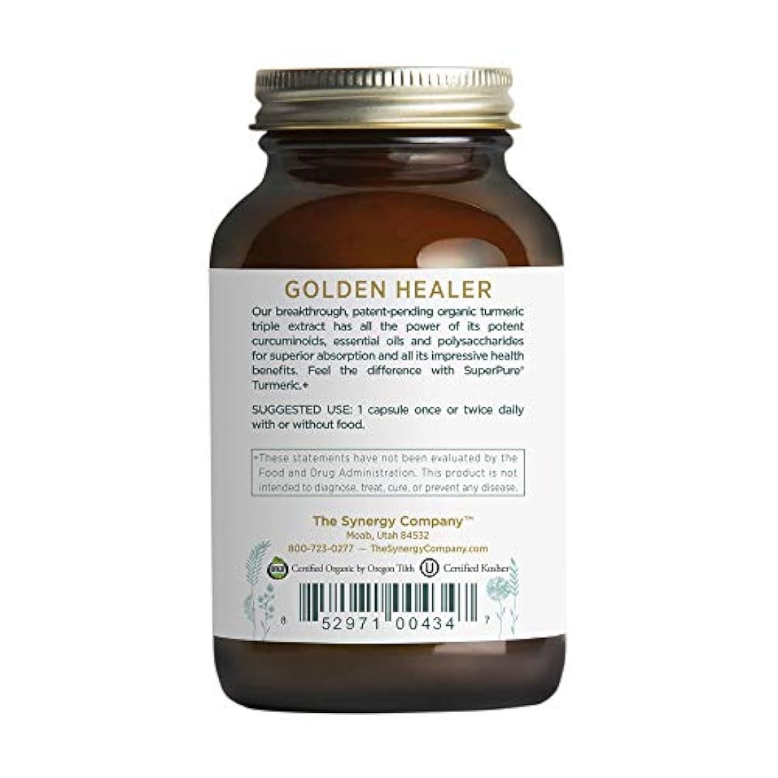 Pure Synergy USDA Extracto de cúrcuma orgánico superpuro