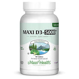 Maxi Health Vitamina natural D3 -"5000 UI" - Suplemento nutricional, D5, 1