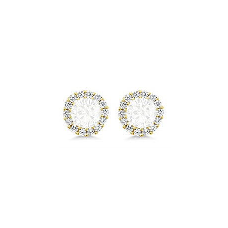 Aretes de plata de ley maciza chapada en oro amarillo