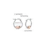 Aretes hipoalergénicos de plata con diseño para mujer