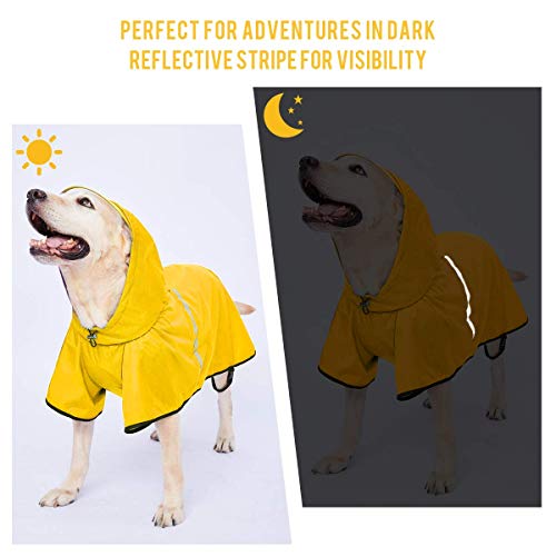 Chubasquero para perros con correa ajustable para el vientre