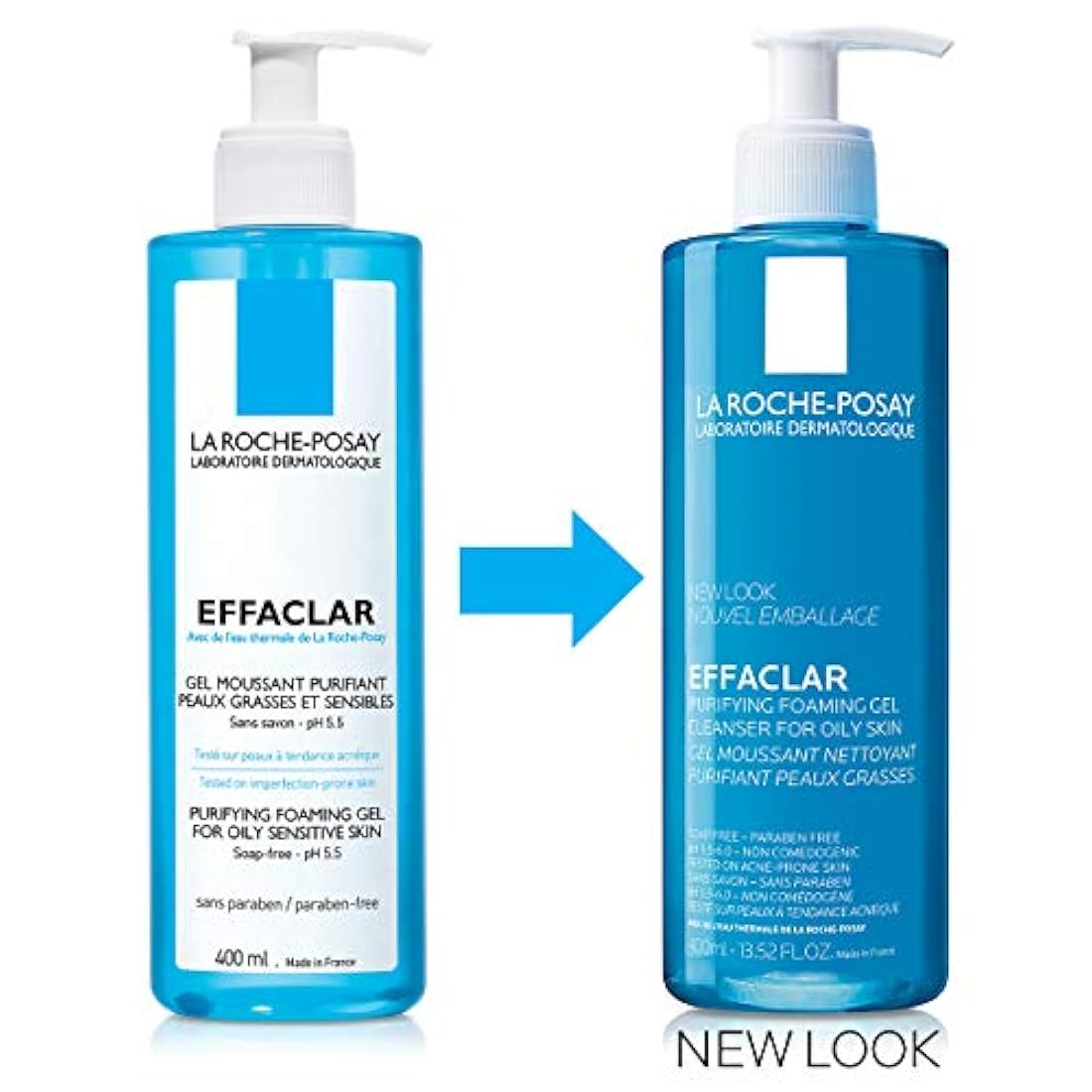 Limpiador facial La Roche-Posay Effaclar en gel, espumante