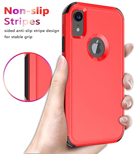 Diverbox for iPhone Xr Case [Shockproof] [Dropproof] [Dust-Proof],Heavy Duty Protection Phone Case Cover for Apple iPhone XR (Red)