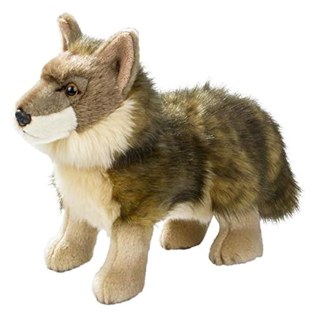 Peluche de felpa diseño de Lobo color gris y blanco. RINCO