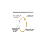 Aretes de aro para mujeres y niñas de acero inoxidable