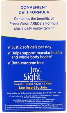 Vitaminas para los ojos Bausch & Lomb, 100 geles suaves, 2 pack