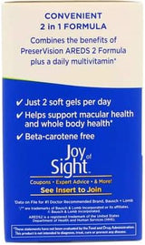Vitaminas para los ojos Bausch & Lomb, 100 geles suaves, 2 pack