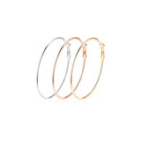 Aretes de aro grandes de acero inoxidable para mujeres