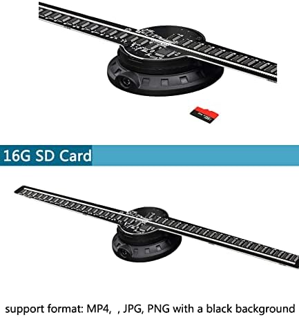 Ventilador Holográfico 3D Missyou, 16.5 Proyector 700 Videos