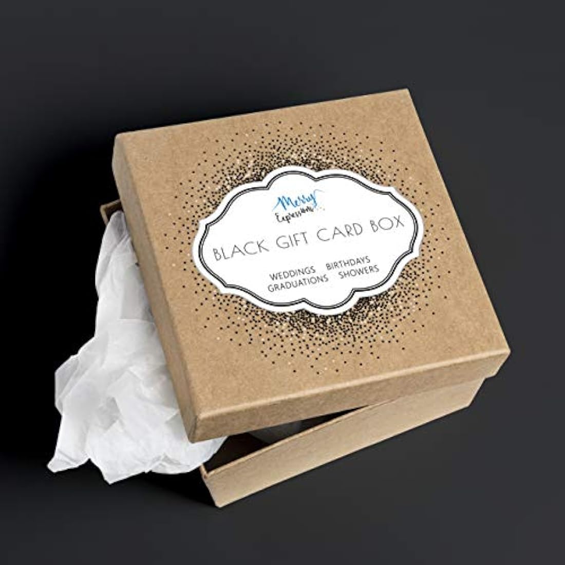 Caja de tarjetas de regalo negra
