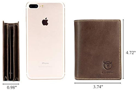 BilLCAPTAIN billetera de cuero genuino para hombres