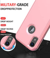 Diverbox Funda para iPhone Xr [a prueba de golpes, a prueba de gotas] [a prueba de polvo], resistente funda de protección para Apple iPhone XR (rosa)