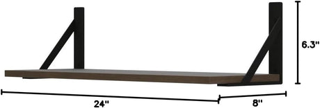 Estantes Flotantes de Madera 24, Set de 3, Rustic Home