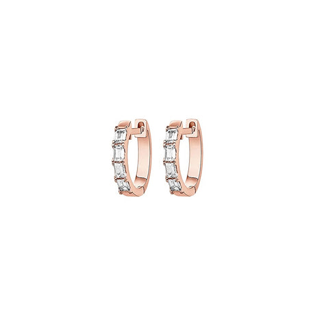 Aretes tipo argolla chapada en oro de 14 quilates para mujer