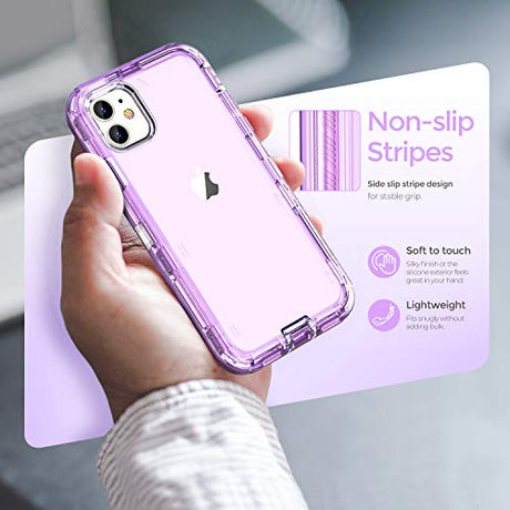 ORIbox - Funda compatible con iPhone 11, resistente a los golpes, anticaídas, transparente