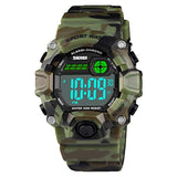 Reloj deportivo para niños de camuflaje, LED, impermeable