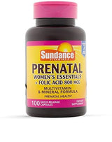 Sundance Prenatal Vitaminas y Minerales tabletas, 100 Count