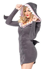 Disfraz de Halloween Cozy Fleece Shark para mujer