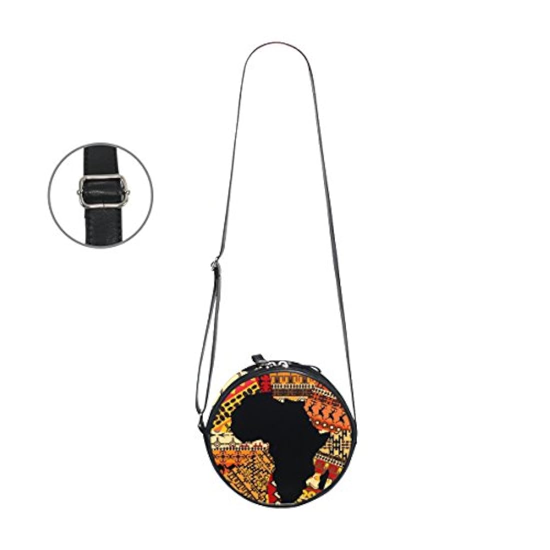 Bolsa de hombro de cuero multicolor diseño de África, ALAZA