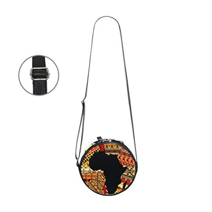 Bolsa de hombro de cuero multicolor diseño de África, ALAZA