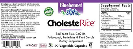 Bluebonnet Nutrition - CholesteRice Red Levadura Arroz