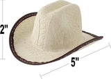 Mini sombrero de vaca, 2.0 in de alto, 12 unidades, Vaquero,