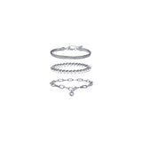 Pulseras Juego de 9 pulseras de cadena de oro para mujeres