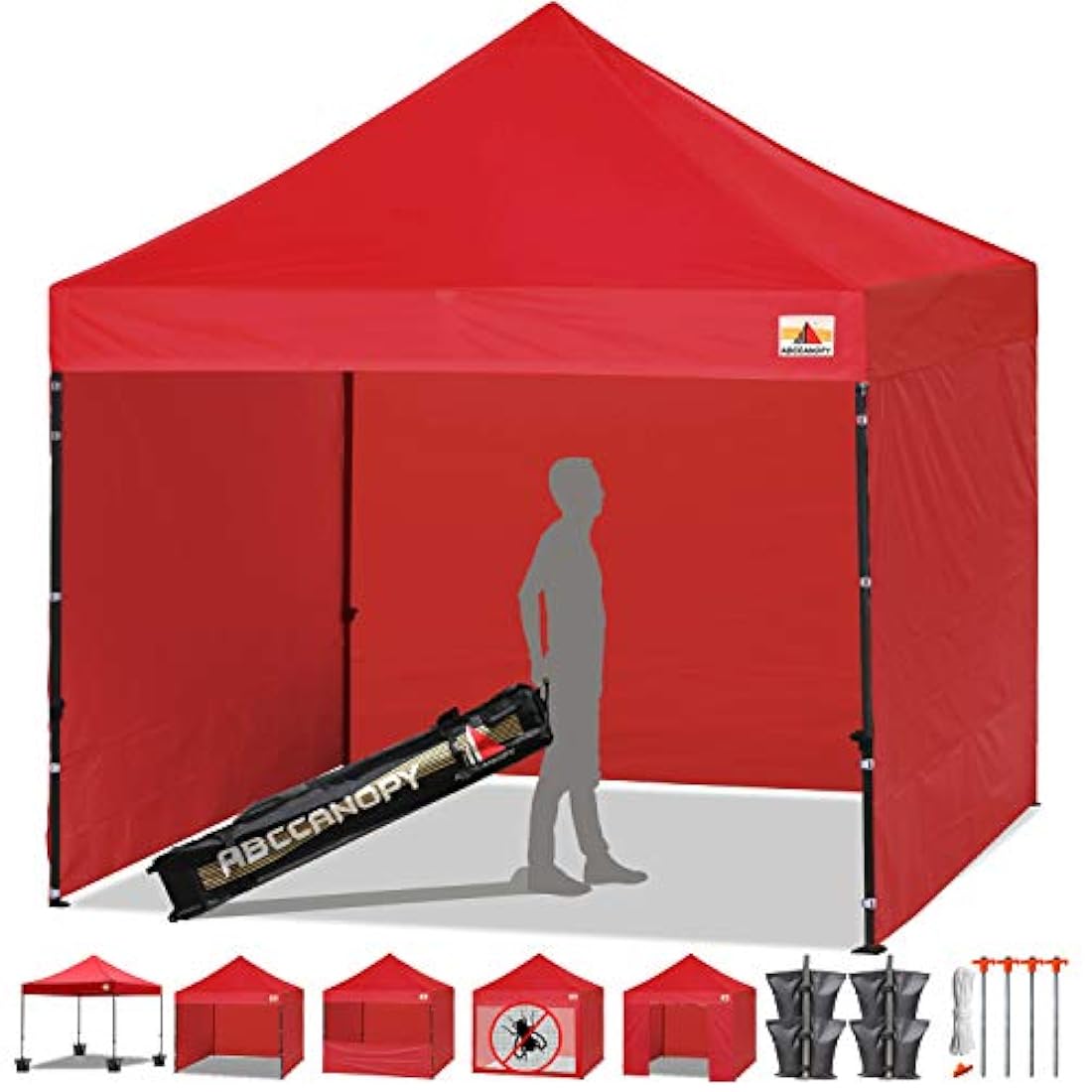 ABCCANOPY - Tienda de campaña con toldo de 10 x 10 con 4