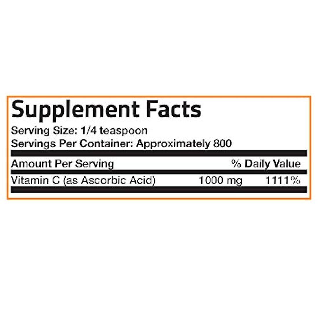 Vitamina C en polvo, pura absorción, ácido soluble