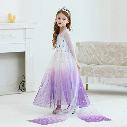 Disfraz de Elsa, Disney, vestido largo con accesorios, Halloween