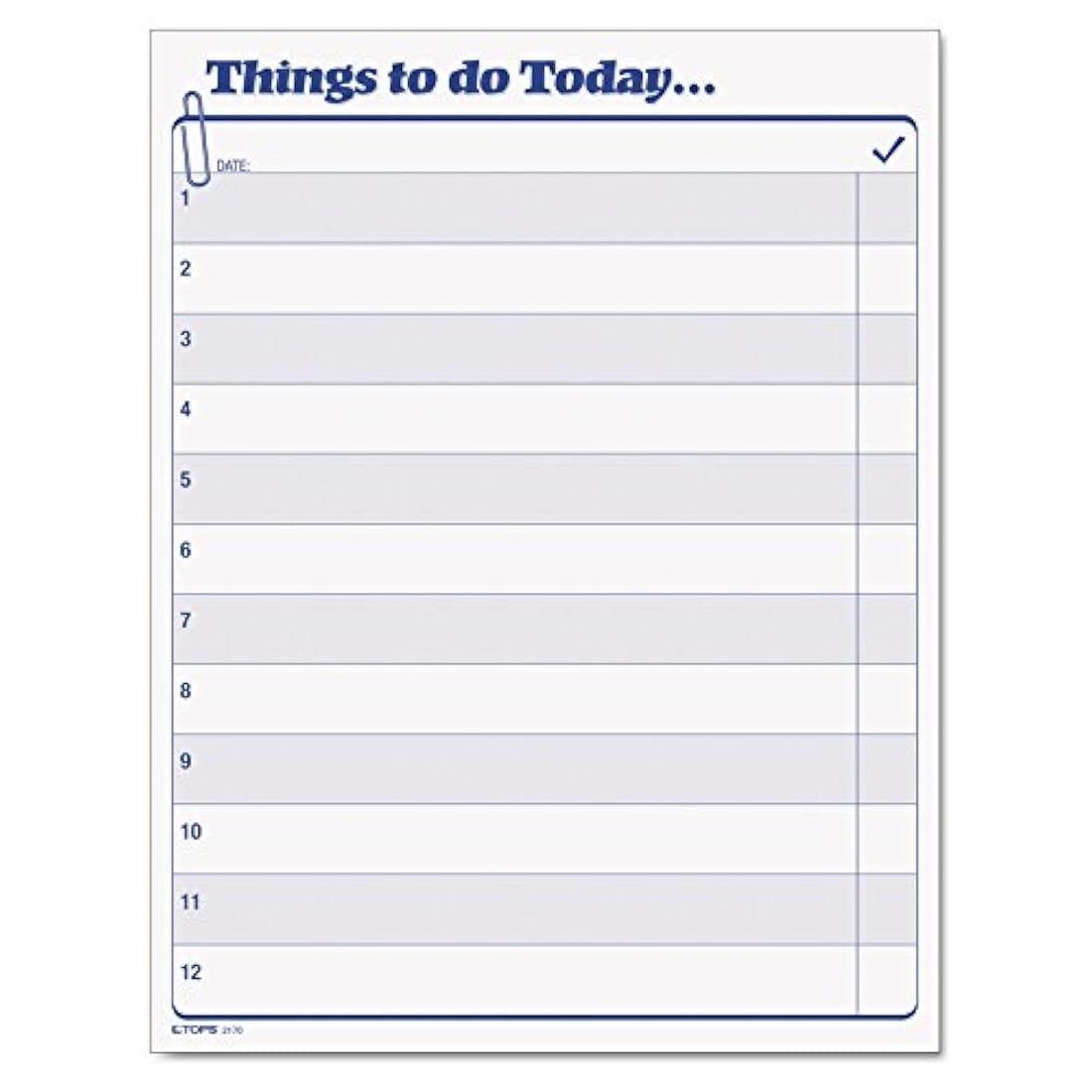 Tops Programa diario de cosas que hacer hoy Pad, 8.5 x 11