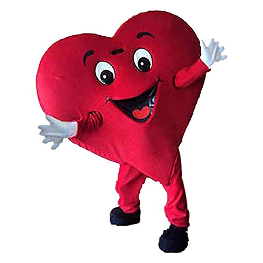 Disfraces Disfraz de mascota de corazón rojo para adultos