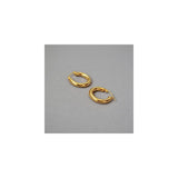 Aretes de aro gruesos chapados en oro
