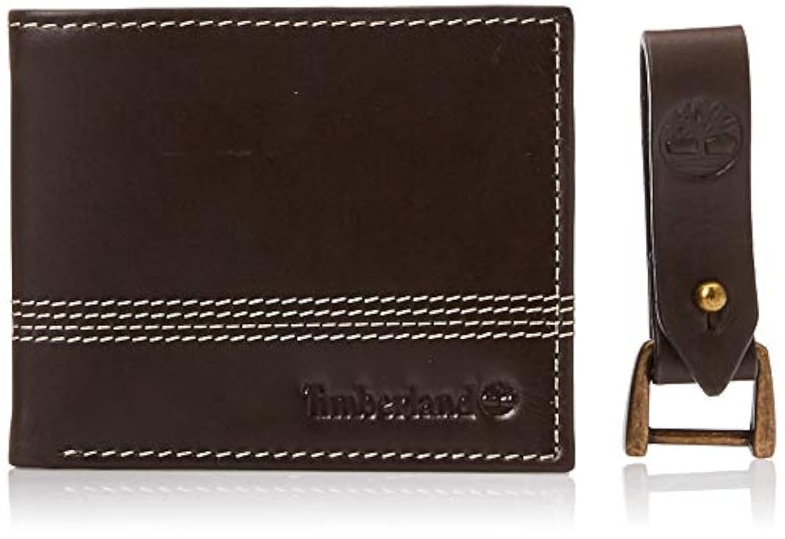 Cartera de piel para hombre con diseño de caña Timberland