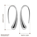 Pendientes colgantes de hilo de plata  blanco / 1 par