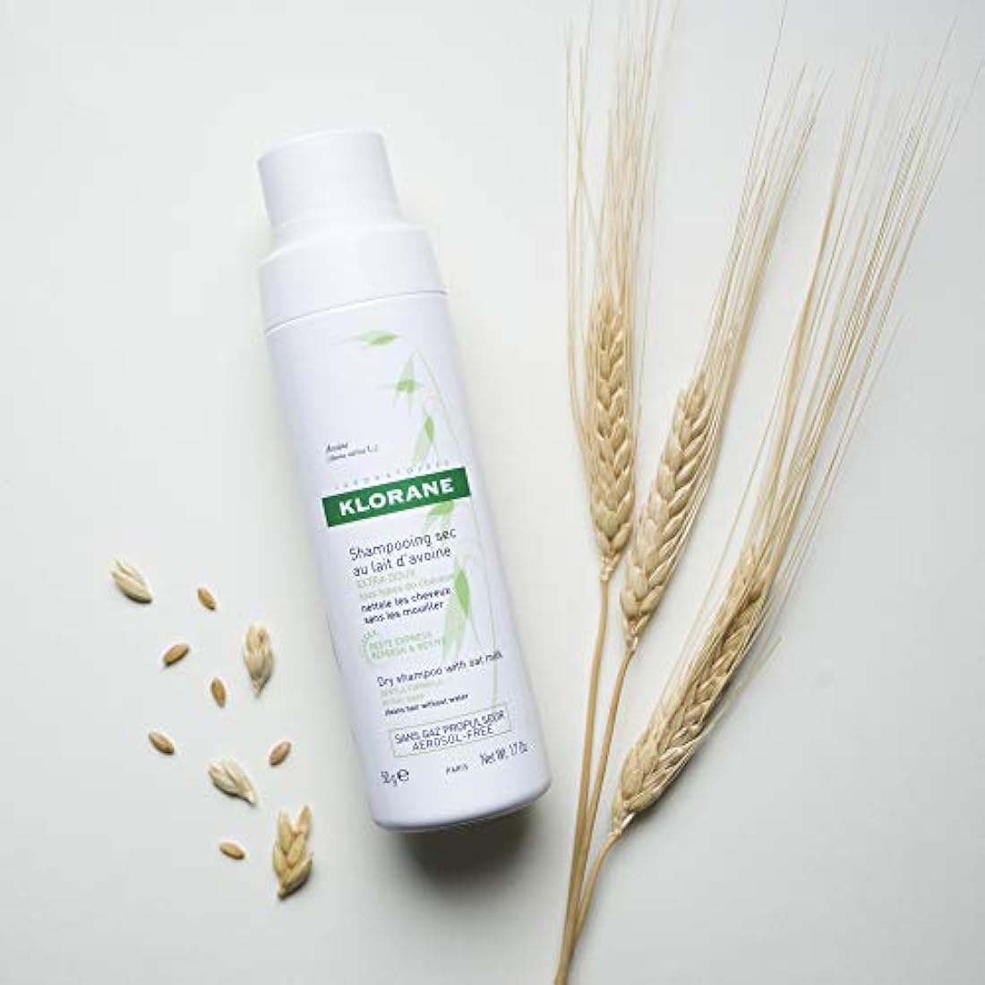 Champú seco con leche de avena