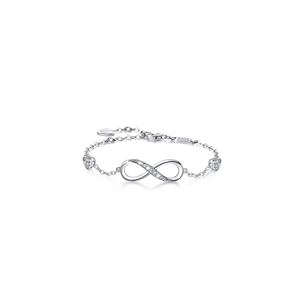 Pulseras de plata de ley 925 para mujer con símbolo