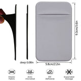 Paquete de 4 soportes para tarjetas de teléfono celular con adhesivo adhesivo para la parte posterior del teléfono, fundas elásticas para tarjetas de identificación, bolsillo para tarjetas de crédito, billetera para teléfonos inteligentes Android