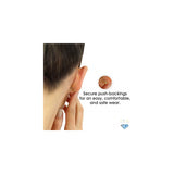 Aretes de bola pulidos de oro amarillo de 14 quilates